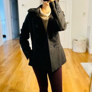 XS Pea coat with hood and pockets